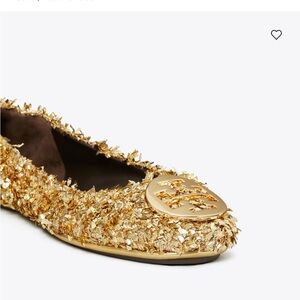 TORY BURCH MINNIE TRAVEL BALLET
Color: Gold / Gold WOMEN SIZE 7.5 NEW